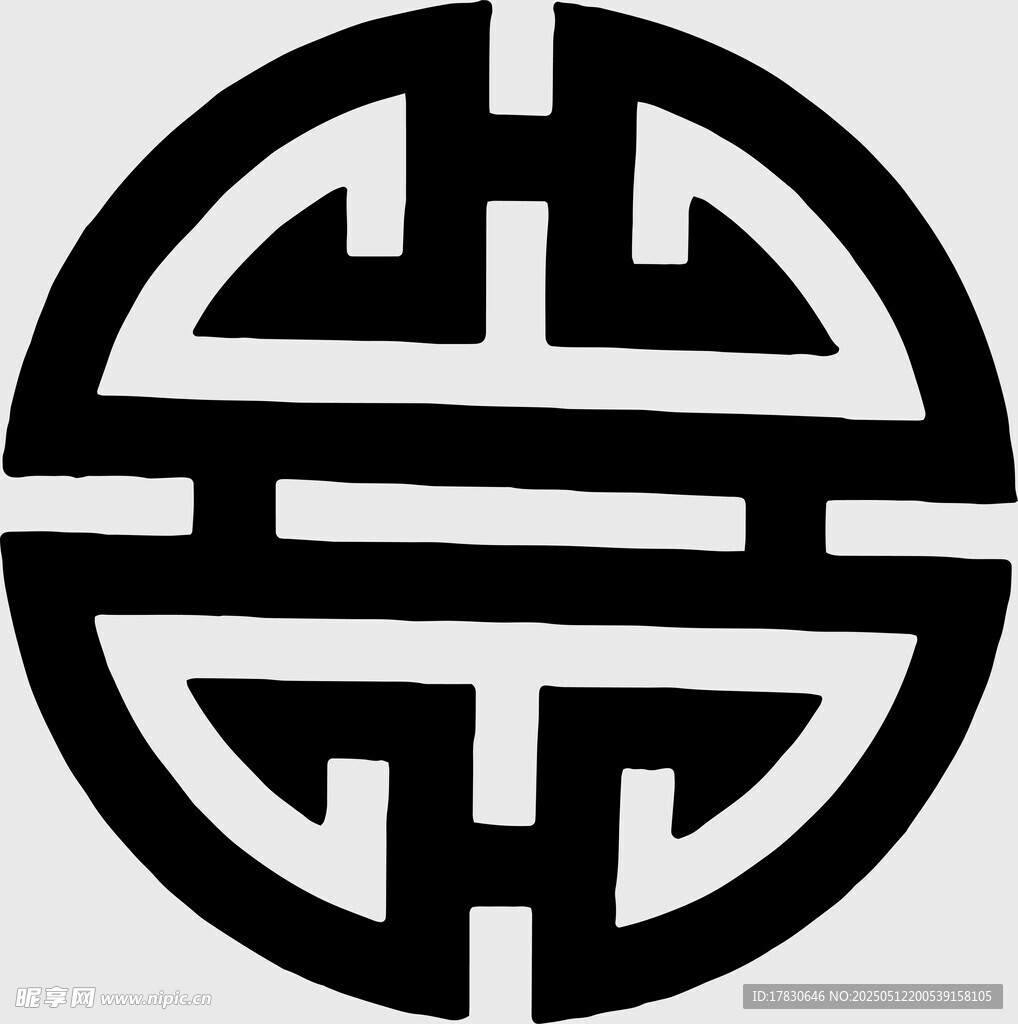 中式传统圆形吉祥图案