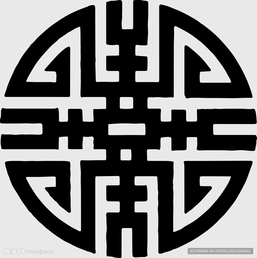 中式传统几何圆形图案