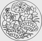 圆形花卉图案设计图
