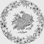 圆形花鸟纹传统图案