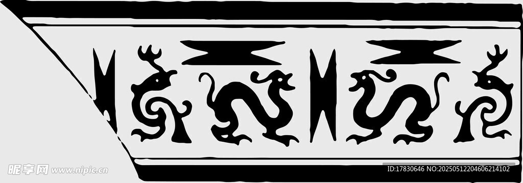 古代龙纹图案装饰元素