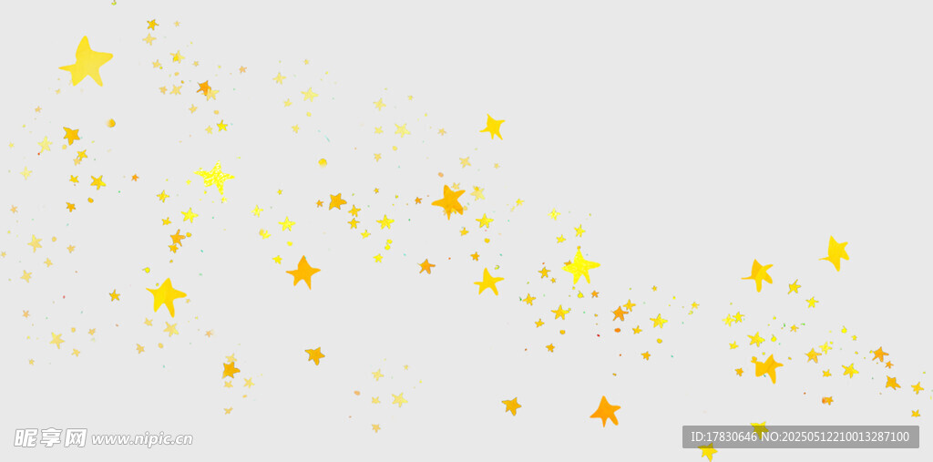 金色星星散落背景图