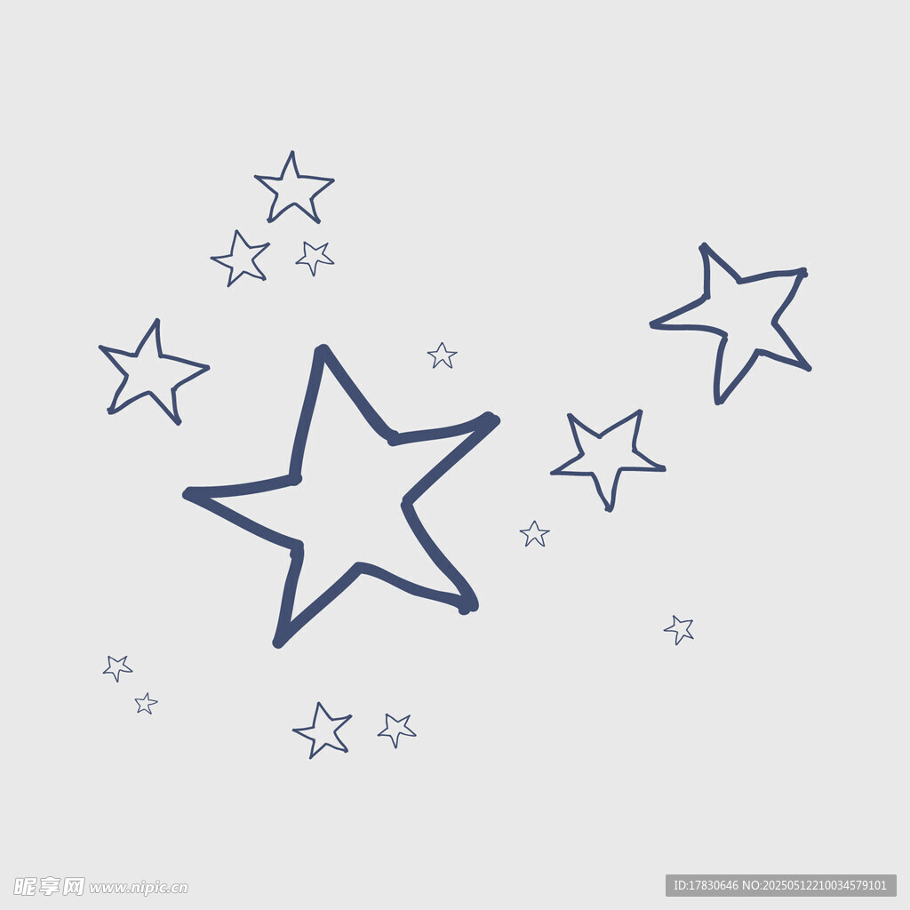 简约星星图案设计元素