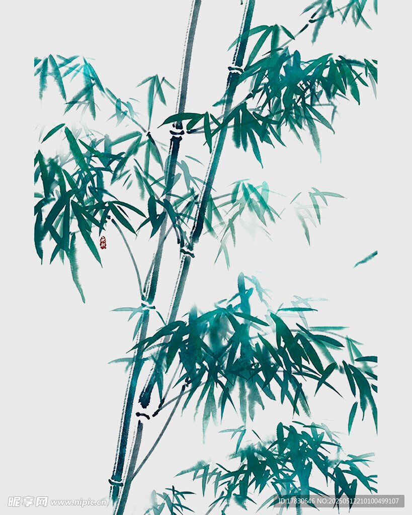 水墨风翠竹图