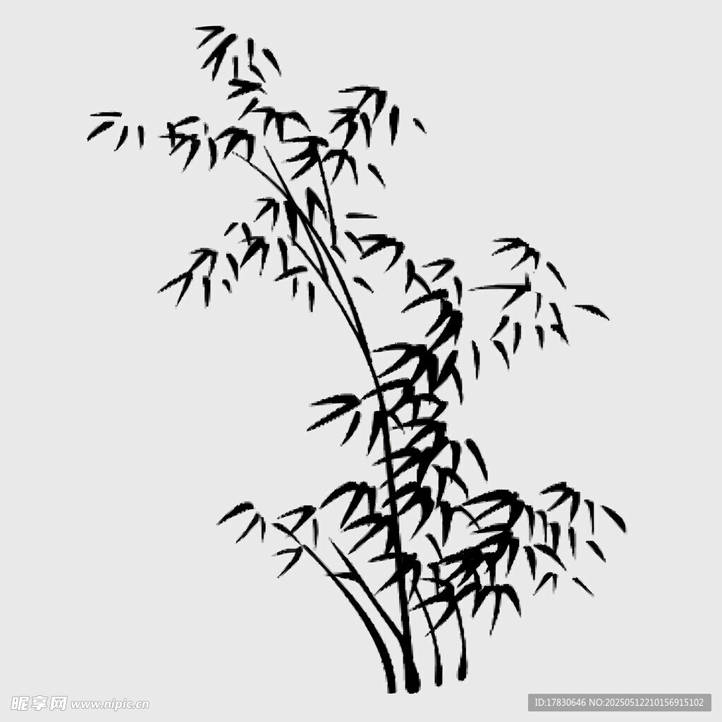 水墨风竹子写意画