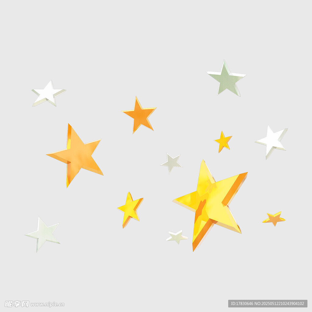 多彩星星装饰图案