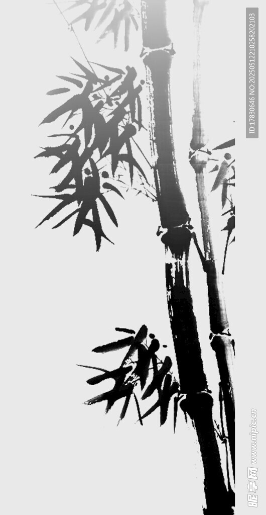 水墨风竹子图