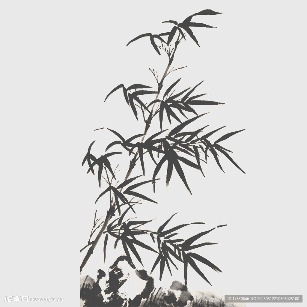 水墨风竹子图