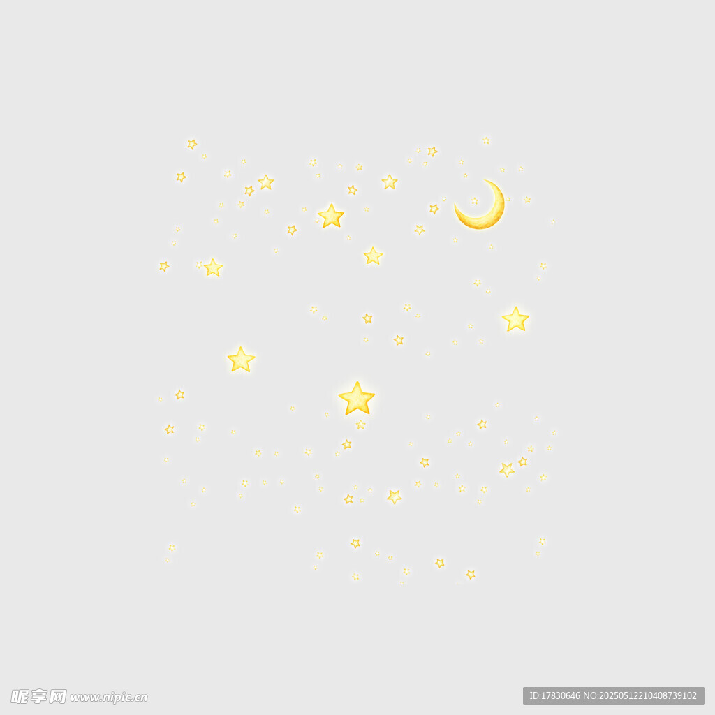 梦幻星月元素背景图
