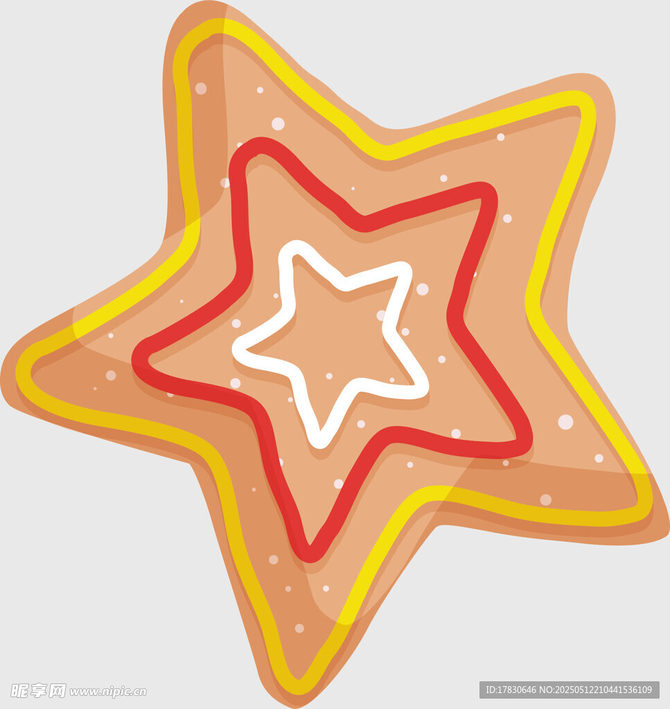 星形饼干插画