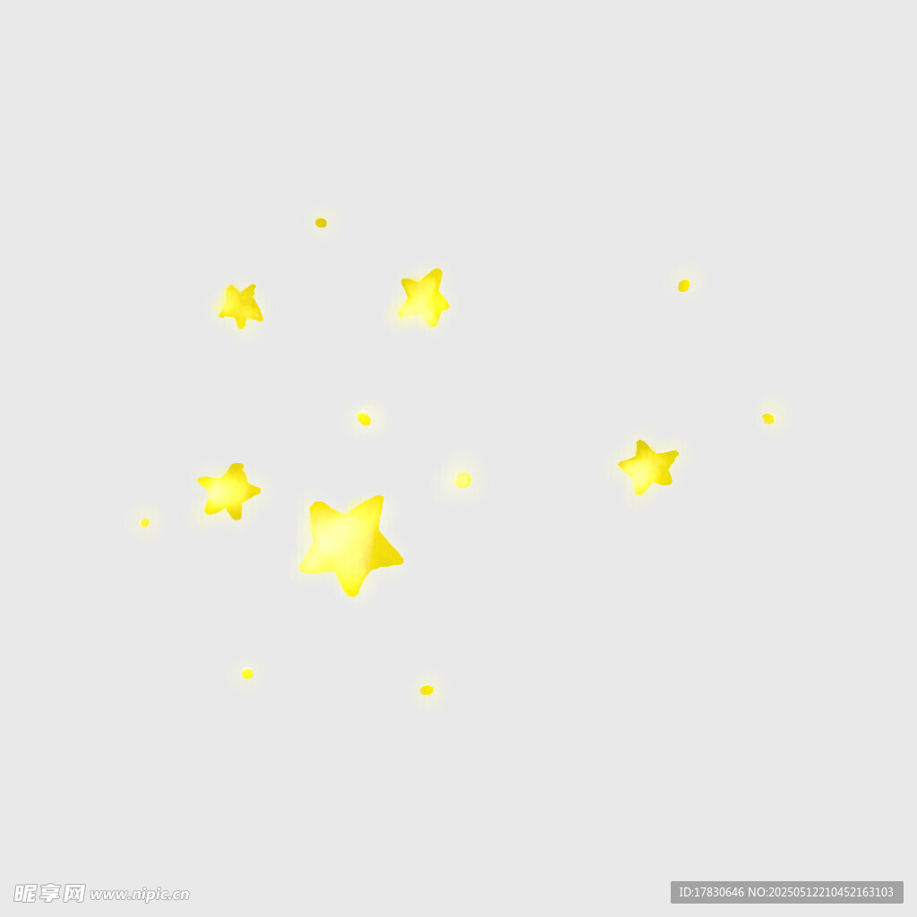 闪烁的金色星星元素
