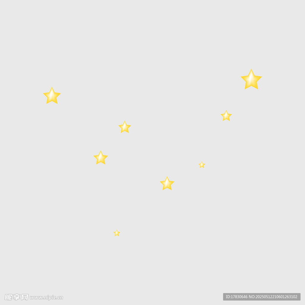 空中闪烁的金色星星