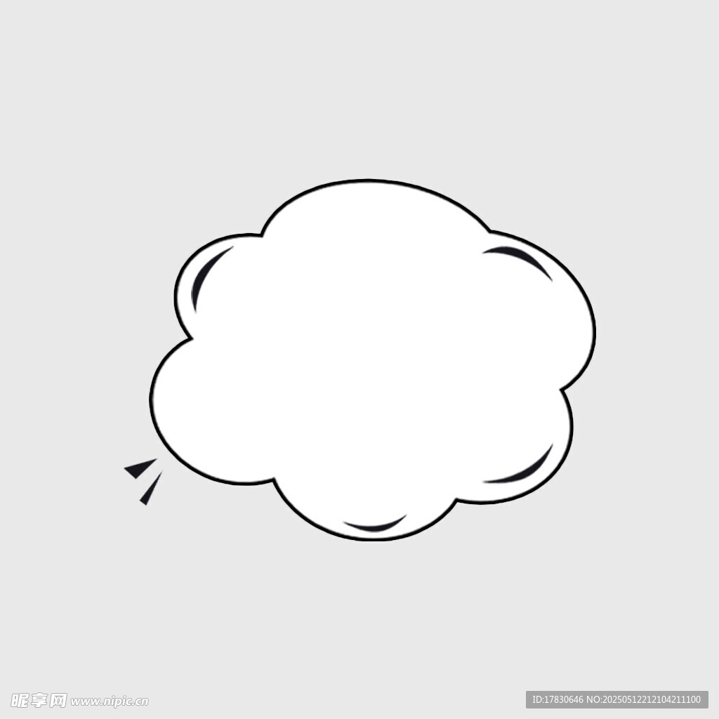 简约手绘空白对话气泡框