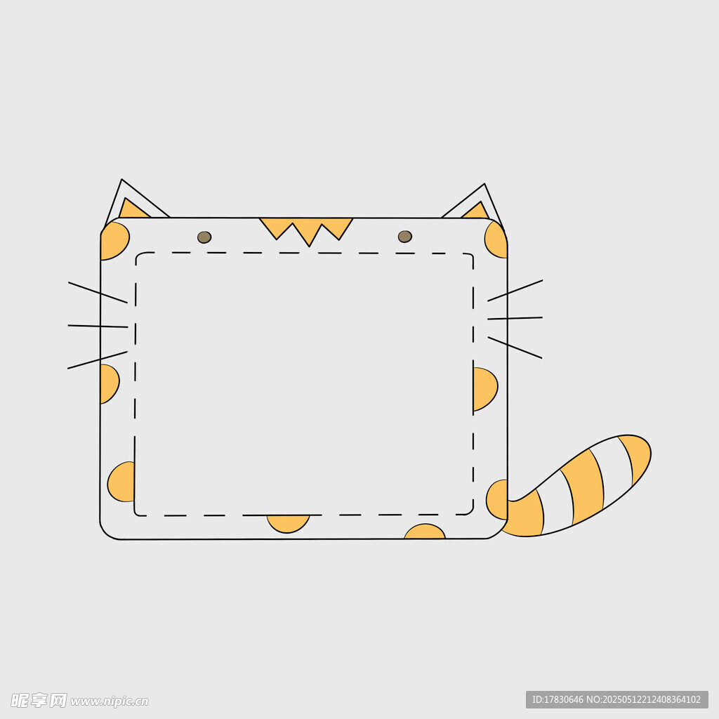 猫咪边框图案设计素材