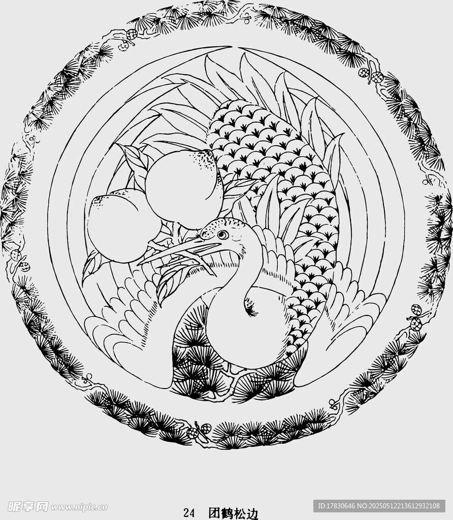 传统中式盘纹图案设计