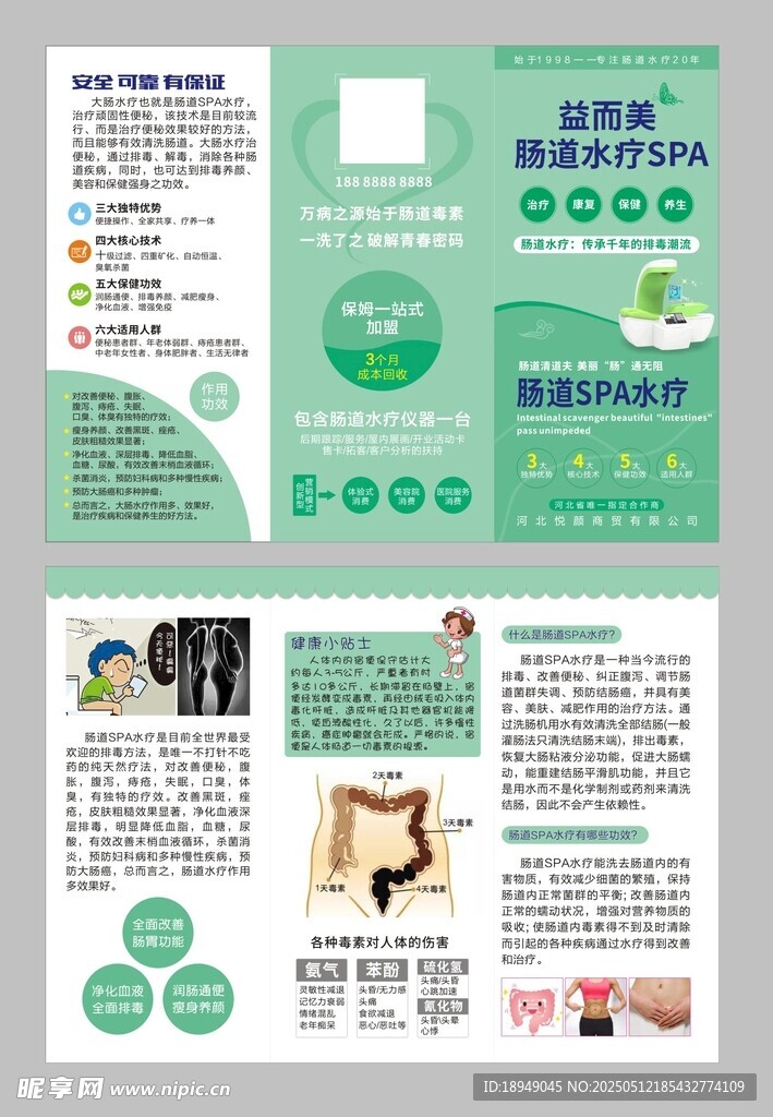 肠道SPA水疗宣传单折页