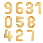 金色立体数字集合