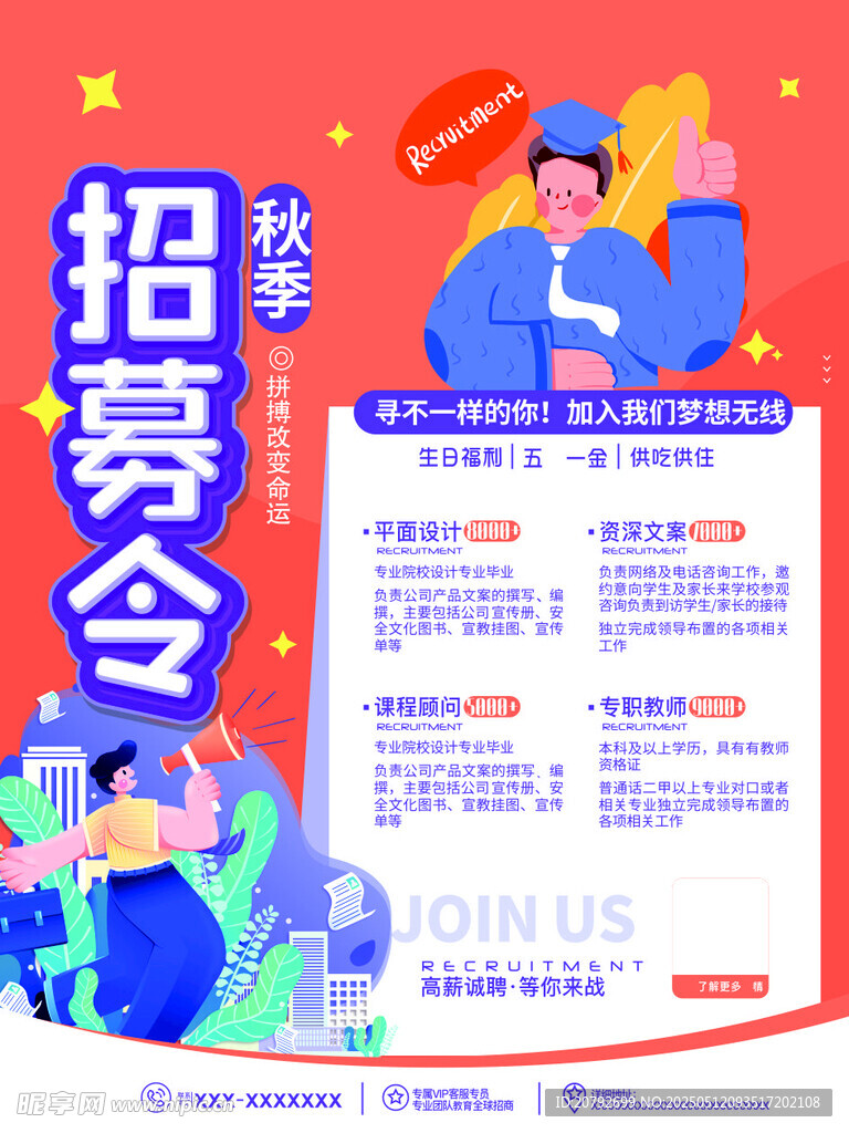 招聘卡通海报