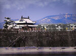 传统建筑雪景风光