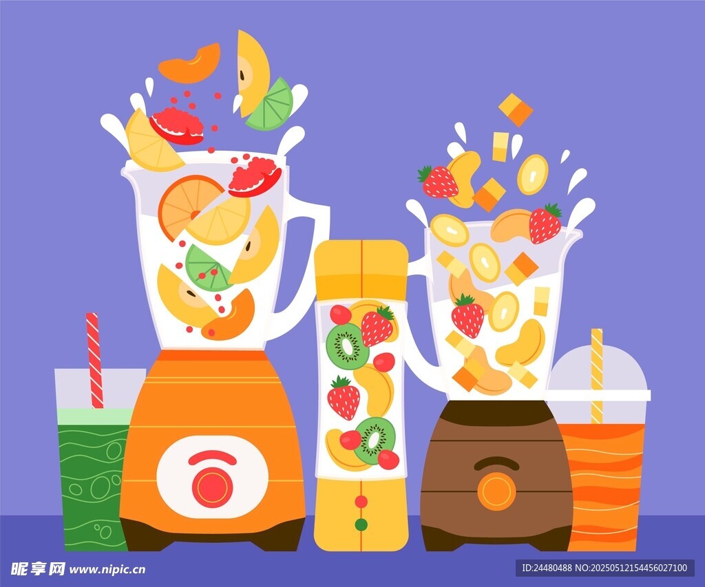 卡通饮品插图