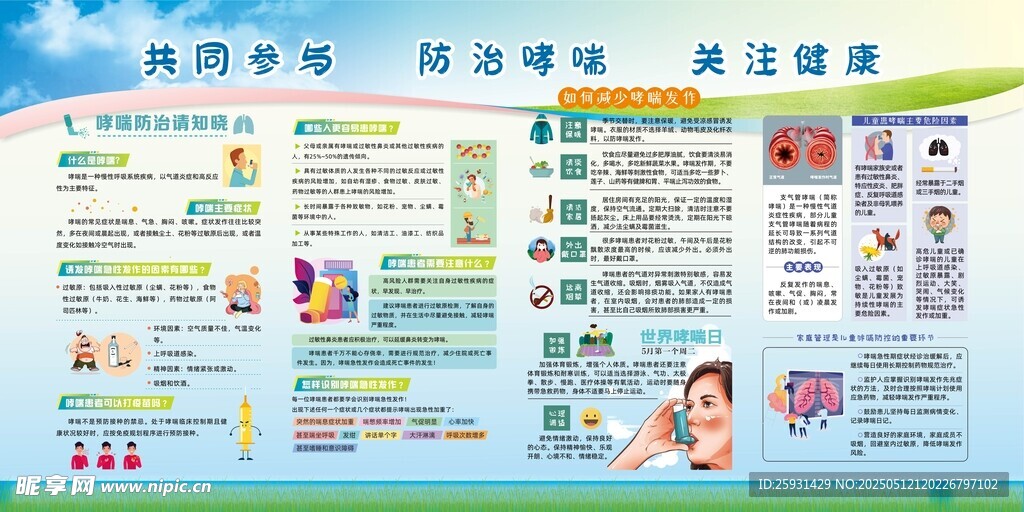 共同参与 防治哮喘 关注健康
