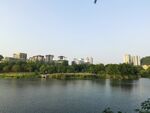 城市湖面