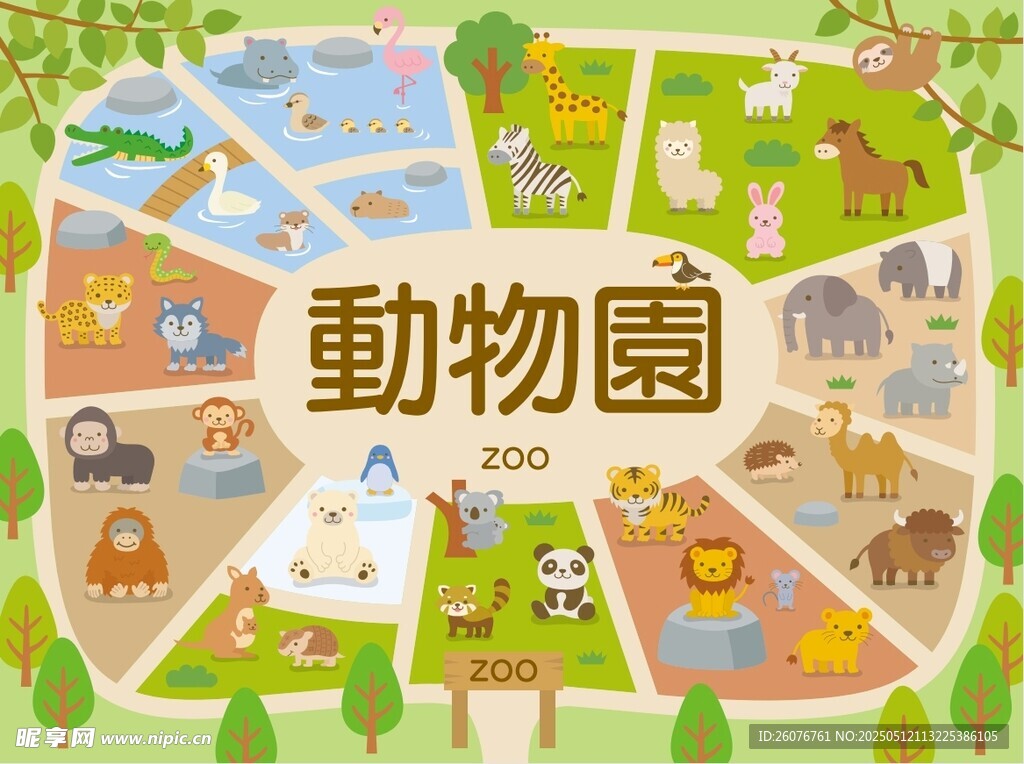 卡通动物园分布