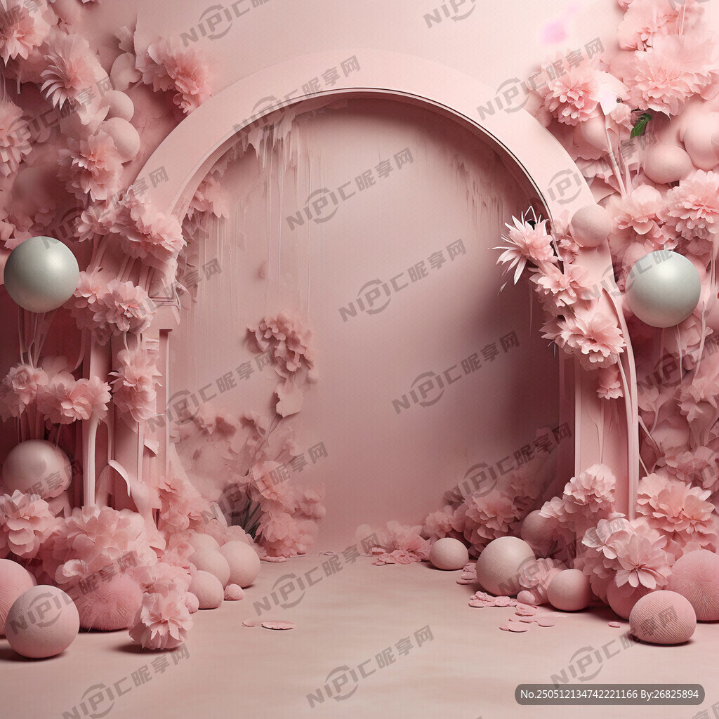 直播背景图 粉色背景墙