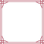 中式红色边框空白背景图