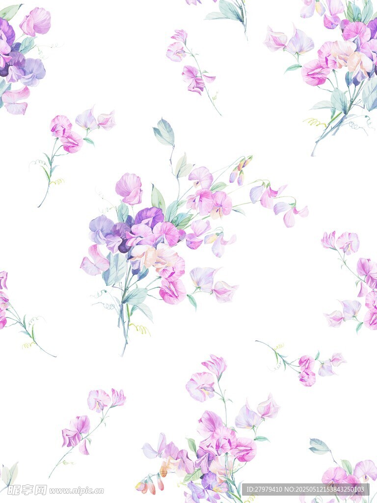 水彩花
