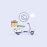 24小时配送的电动摩托车