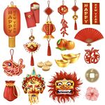 喜庆中国风春节装饰元素