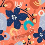 花卉几何图案背景设计
