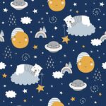 梦幻宇宙主题卡通图案背景