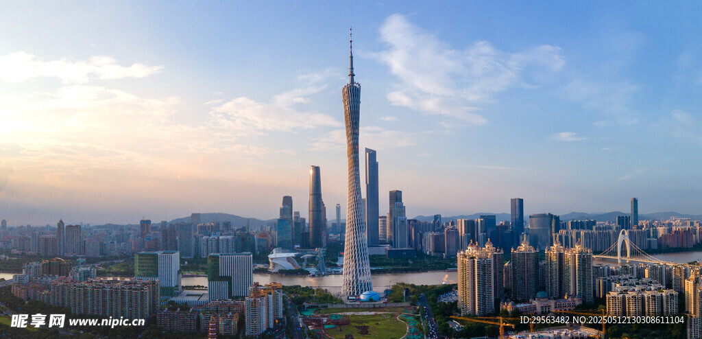 广州城市天际线壮丽景观