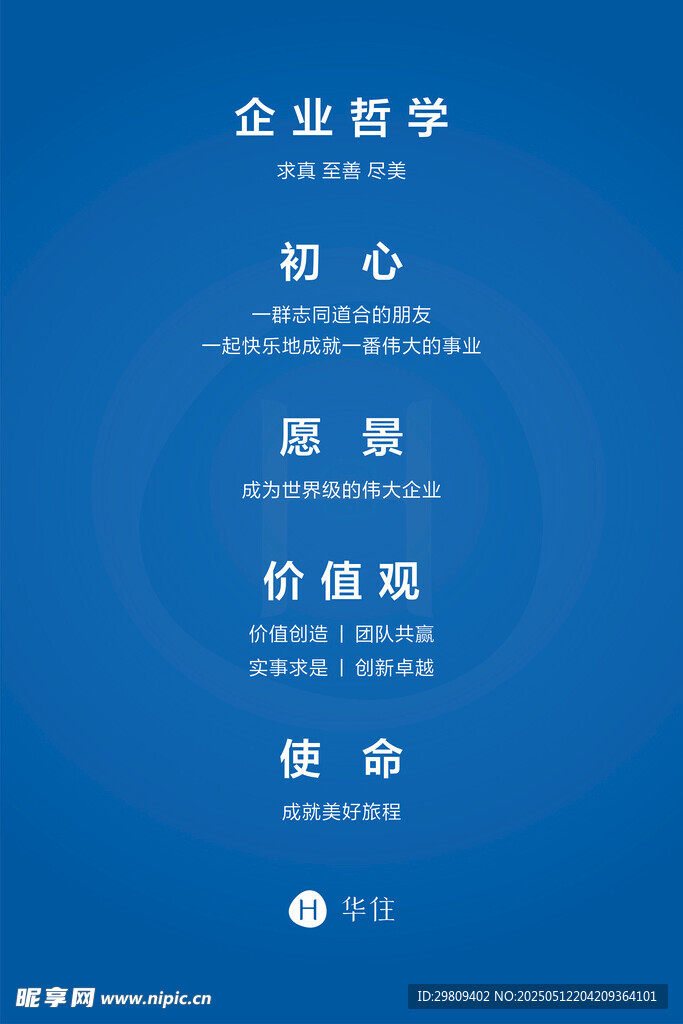 汉庭25年版企业文化挂画