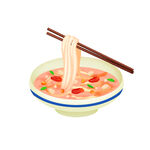 一碗美味拉面插画