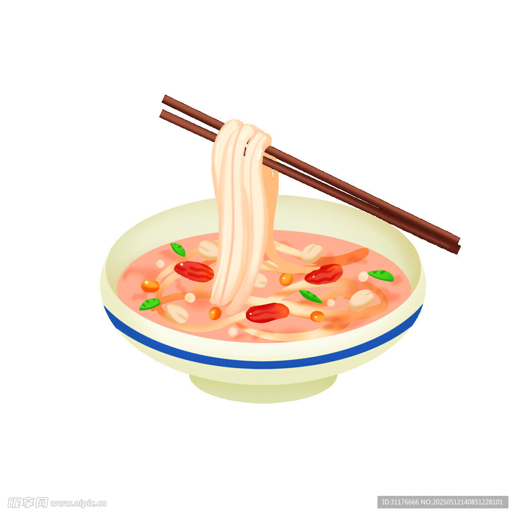 一碗美味拉面插画
