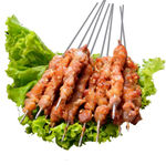 美味烤肉串 生菜相伴