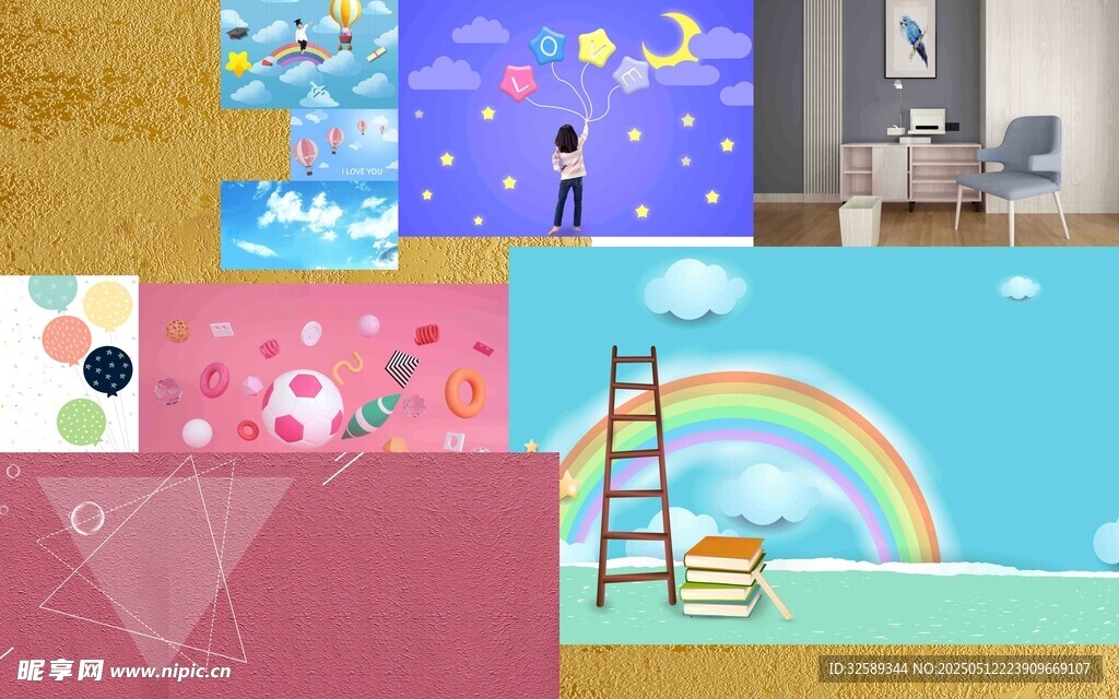 多彩童趣绘画场景展示