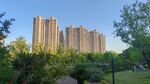 城市花园旁的高层住宅区