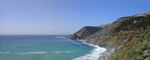 海岸美景 蔚蓝大海与青山