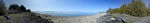 海边风景 绿树环绕的海岸线