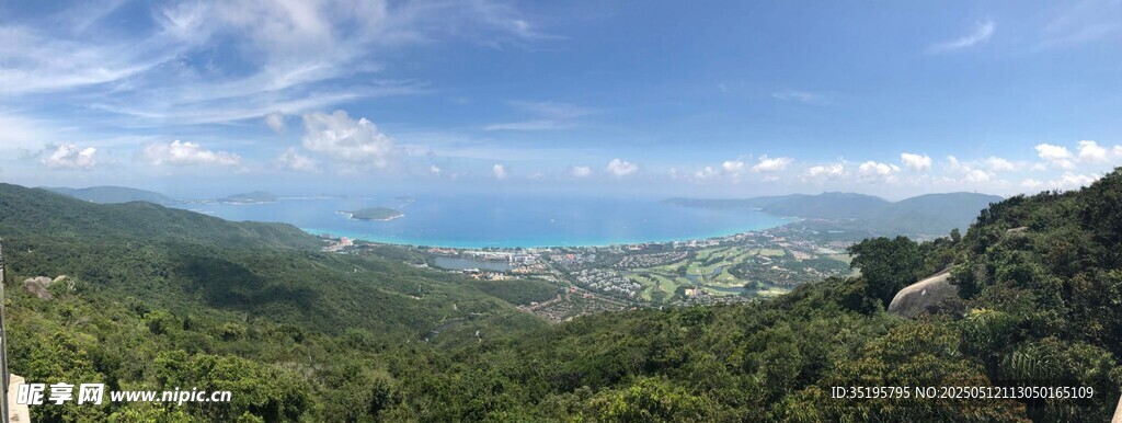青山碧海全景风光图
