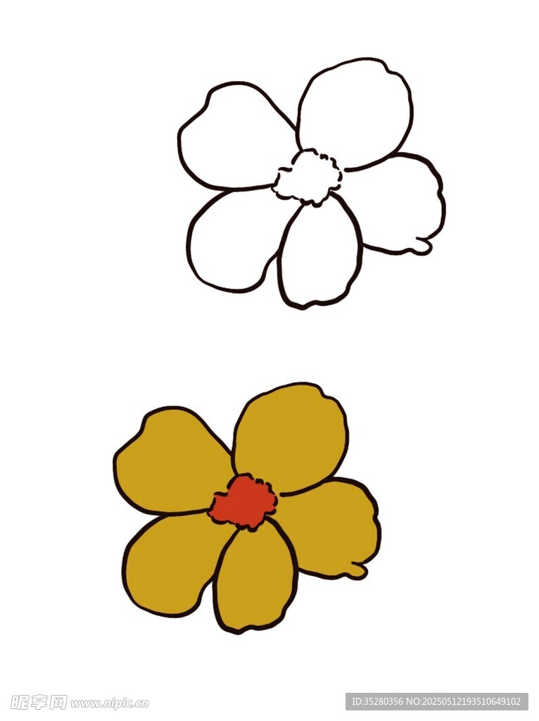 手绘花朵图案设计示例