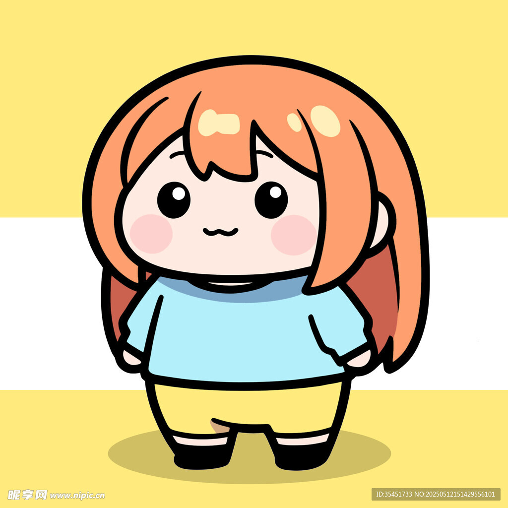 可爱卡通女孩形象展示