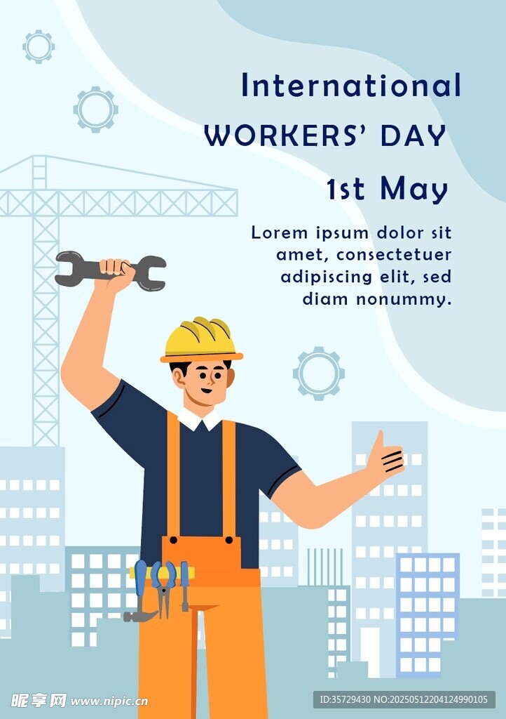 国际工人日的工人形象
