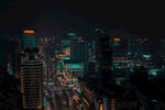 城市璀璨夜景俯瞰图