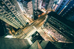 俯瞰繁华都市夜景