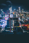 城市璀璨夜景俯瞰图
